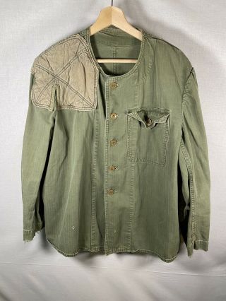 Vintage​ 40s Ww2 Usmc Us Army Hbt Sniper Shooting Jacket​ Stained
