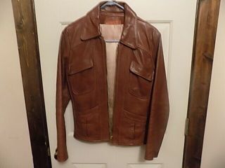 70s Vintage Oshwahkon East West Leather Jacket Ml