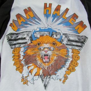 Vintage Van Halen Tee Shirt Medium Long Sleeve 1982 Live Concert