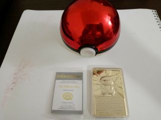 1999 Pokemon Pikachu 23k Gold Plated Card Burger King Promo Nintendo - Rare