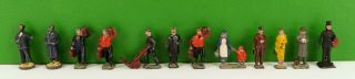 12 X Hornby Dublo & Britains Oo Scale Lead Figures Station Staff & Passengers
