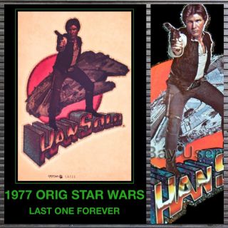 Last 1977 Vtg Han Solo Millennium Falcon Orig Star Wars T - Shirt Iron - On Transfer