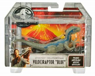 Jurassic World 2 Fallen Kingdom Velociraptor Blue Attack Pack Figure Box