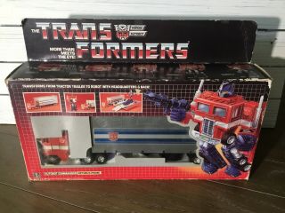 Transformers G1 Optimus Prime And Instructions 1984 Pre