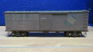 O Scale 2 Rail Wood Kit Built Boraxo Box Car 10 1/2 " 598225