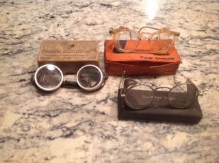 Vintage American Optical Ao Wilson Safety Glasses Streampunk Motorcycle Goggles