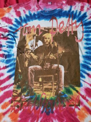 Rare Vintage Tom Petty " Wildflowers " Tour 1995 Tie Dye T - Shirt