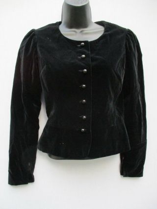 Yves Saint Laurent Ysl Rive Gauche Black Velvet Jacket Vintage 1970 70 