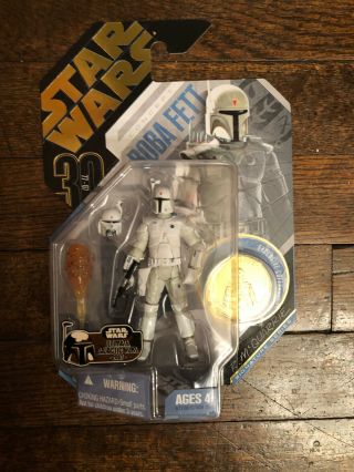 Star Wars 3 3/4” Boba Fett Prototype Armor Galactic Hunt With Gold Coin Chase