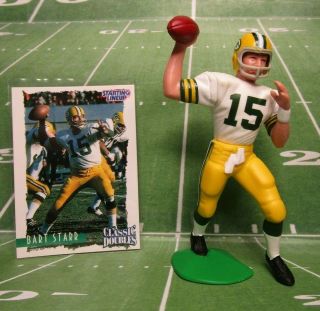 1997 Bart Starr Starting Lineup Classic Doubles Football Loose Figure & Card
