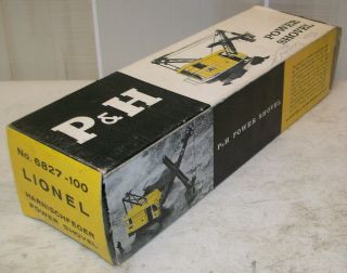 Lionel Postwar 6827 - 100 P & H Harnischfeger Power Shovel Box Only Vg