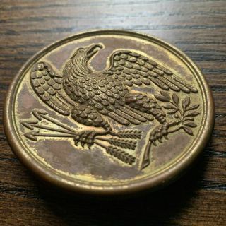 Nco Civil War Us Army Eagle Breast Plate Buckle Gilt Finish Fine 1860s