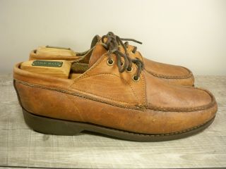 Vintage Gokey Company Mens Shoes Oxfords Size 10.  5 Thick Brown Leather Gro Cord