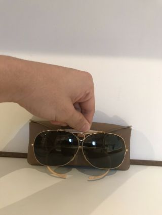 Vintage Ray - Ban Gold Aviator Sunglasses B&L 1/30 10k Gold (Impact Resistant) 3