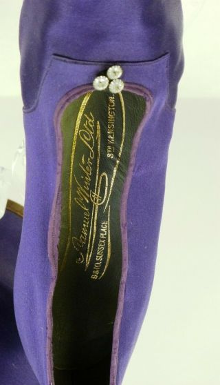 Vintage 1920s 1930s,  Purple Silk,  Court Shoes Ladies Pumps,  Samuel Winter London