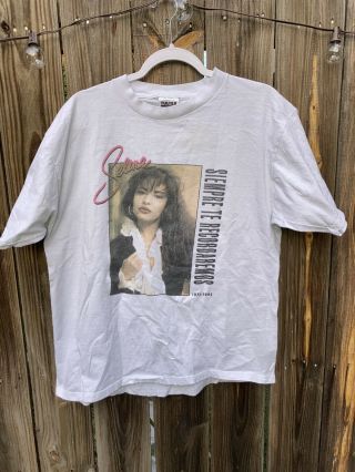 Vtg 90s Selena Quintanilla Siempre Te Recordaremos Memory T - Shirt Mens Xl