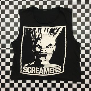 Vtg 70s 80s The Screamers Hardcore Punk Rock Band Logo Grunge Shirt Rare Black