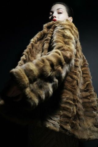 Vintage Sable Fur Jacket Coat Bolero More Than Mink Fox Stole