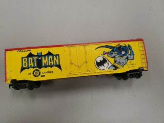 Vintage Tyco Train Batman Box Car 1977 Ho Scale Dc Comics