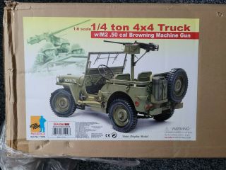 Dragon Wwii 1/6 Us 1/4 Ton 4x4 Truck " Jeep " W/.  50 Cal Not A Kit Last One