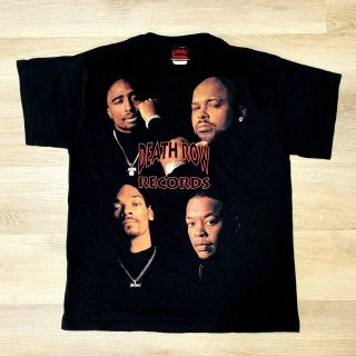 Vtg Death Row Records Rap Music T - Shirt 2pac Dr Dre Snoop Dogg Size M Retro 2005