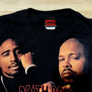 Vtg Death Row Records Rap Music T - shirt 2pac Dr Dre Snoop Dogg Size M Retro 2005 3
