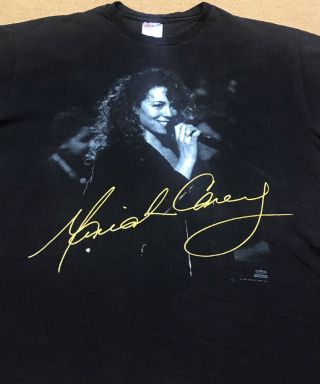 Vintage Mariah Carey T Shirt 90’s 1992 Concert Music Box Tour Size Xl Black