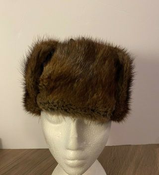 Vintage Rcmp Fur Patrol Hat Reliable Fur Co.  Montreal 1967 Size 6 7/8 Police