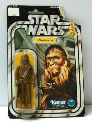 Star Wars Chewbacca 12 Back Carded Figure Kenner 1977 Moc Authentic Fast Ship