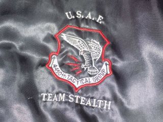 USAF 4450th Tactical Group Team Stealth F - 117A Satin Bomber Jacket 2