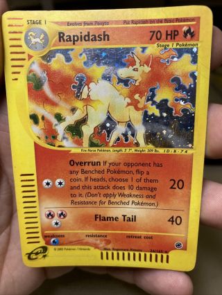 Rapidash Holo 26/165 Expedition Pokemon Card Pl