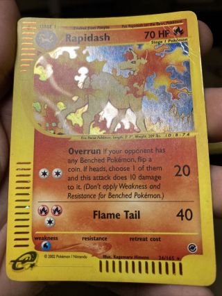 Rapidash Holo 26/165 Expedition Pokemon Card PL 2
