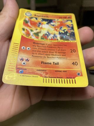 Rapidash Holo 26/165 Expedition Pokemon Card PL 3