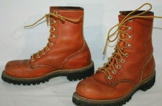 Vintage 80’s Red Wing Irish Setter Sport Hunting Boots,  Mens 7c,  Brown