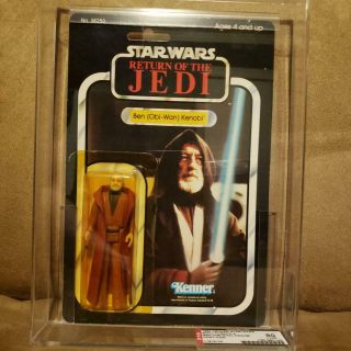 Vintage Star Wars Return Of The Jedi Obi - Wan Kenobi 77 Back - A Afa 80 Y - Nm