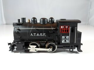 Vintage Life - Like Ho Scale At&sf Santa Fe 0 - 4 - 0 Steam Locomotive Model Train