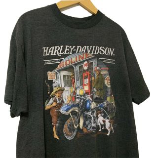 Rare Vintage 1990 Harley Davidson 3d Emblem Tshirt Xl Made In Usa