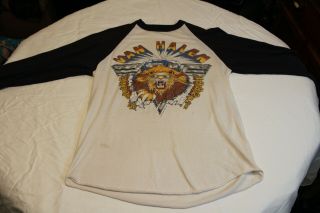 Vintage Van Halen Concert T - Shirt 1982 3/4 Sleeve Hide Your Sheep