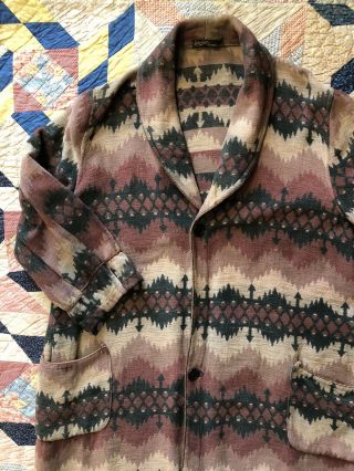 Vintage 30’s 40’s Beacon Blanket Robe Shawl Large Whittenton Jacquard L