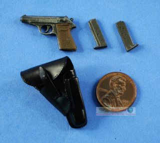 1:6 Figure German Commander Paulus Walther Pp Pistol Gun Handgun Holster Fh_9g