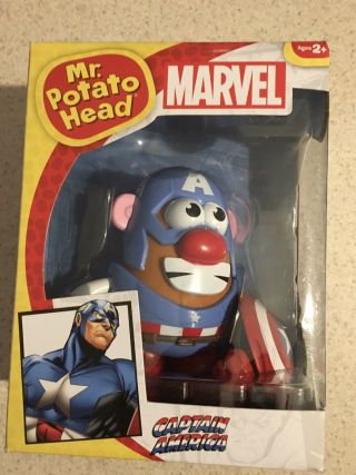 Mr.  Potato Head Marvel Captain America Figure Playskool Poptaters Toy Ppw