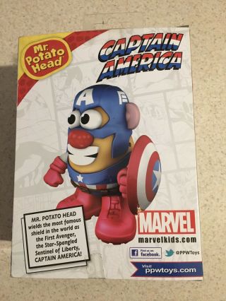 Mr.  Potato Head Marvel Captain America Figure Playskool Poptaters Toy PPW 3