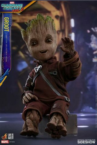 Hot Toys Lms004 Gotg Vol.  2 Life - Size 1:1 Scale Baby Groot Factory