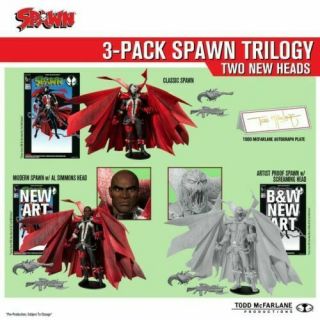 Spawn 3 - Pack Trilogy Set Heads Mcfarlane Kickstarter Signed Confirmed