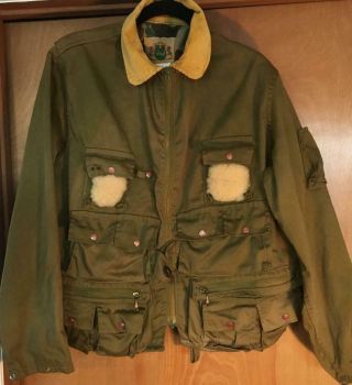1948 Vintage Ideal Olive Drab Green Fly Fishing Full Zip Jacket