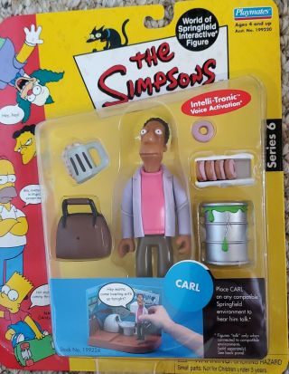 The Simpsons Carl Figure World Of Springfield Wos Series 6 2001