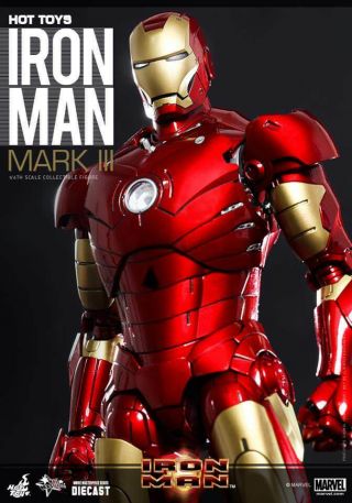 Hot Toys Iron Man Mms256 D07 Die - Cast Mark Iii Mk3 Mark 3