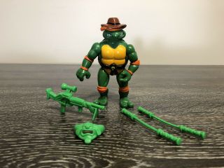 Vintage Tmnt 1994 Holy Grail Undercover Michaelangelo Playmates With Weapons