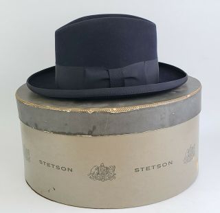 Vintage Stetson Royal Deluxe St Regis Homburg Hat W/box
