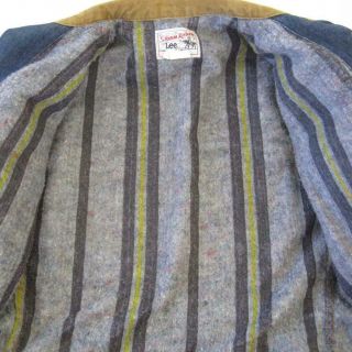 Vintage Lee Storm Rider Blanket Lined Blue Denim Jacket Size 40L USA Made 3